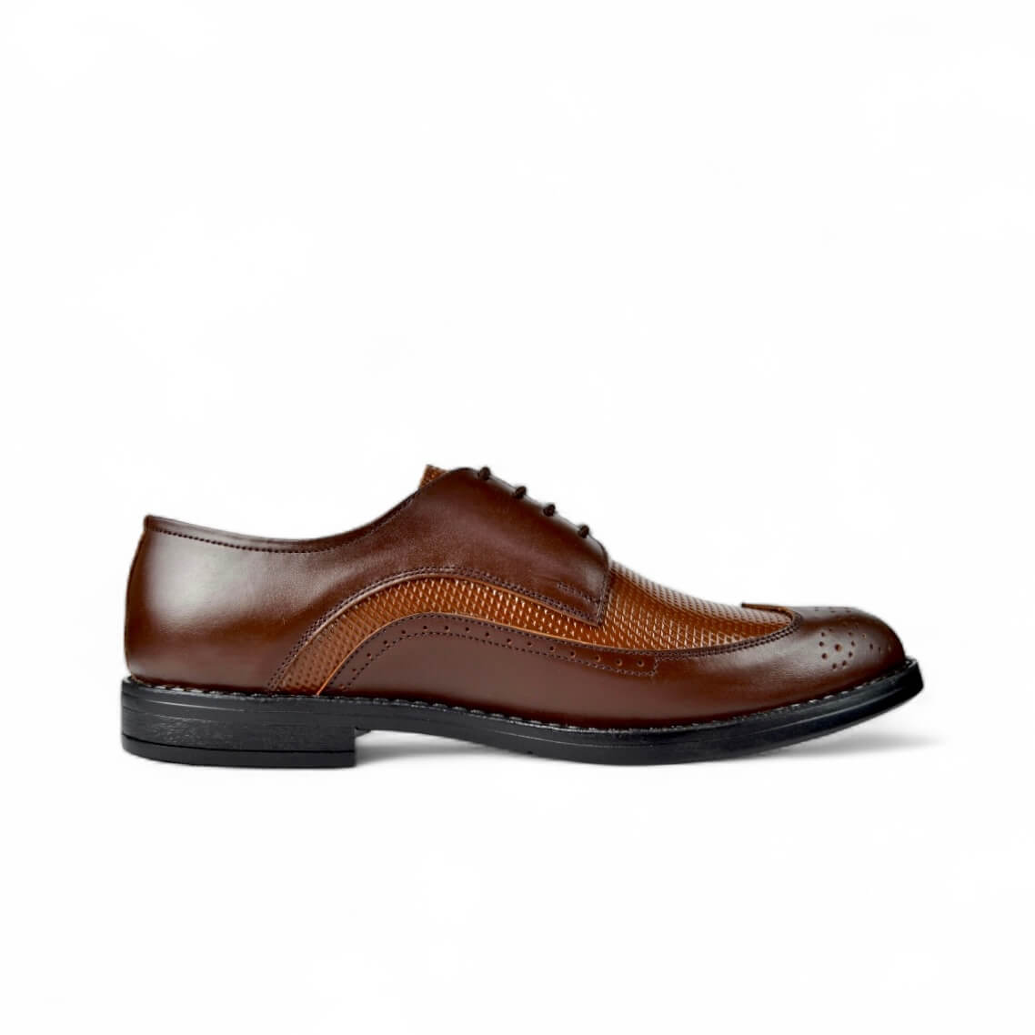 Leazus - Two-Tone Oxford Brogue - Brown