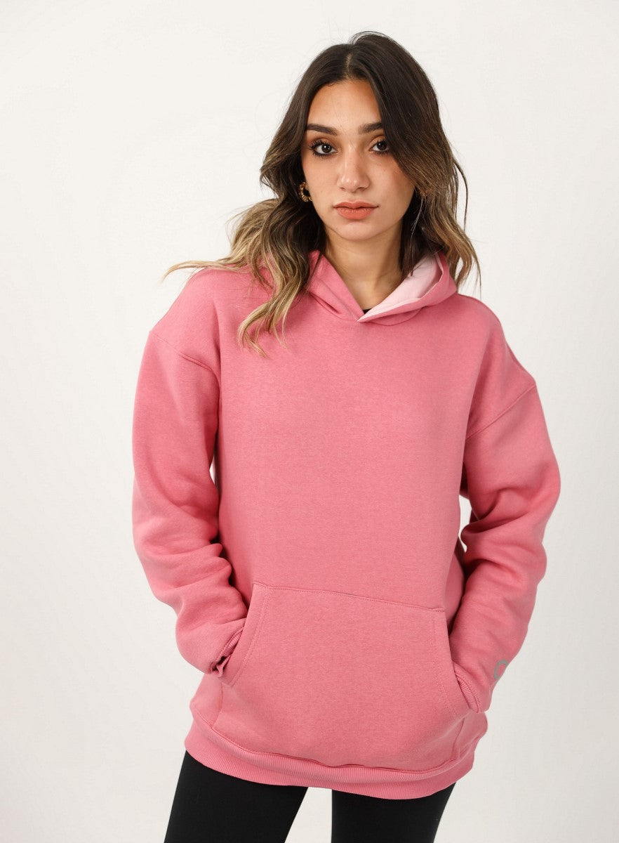 Shechick - Iconic Dusty Pink Over Sized Hoodie