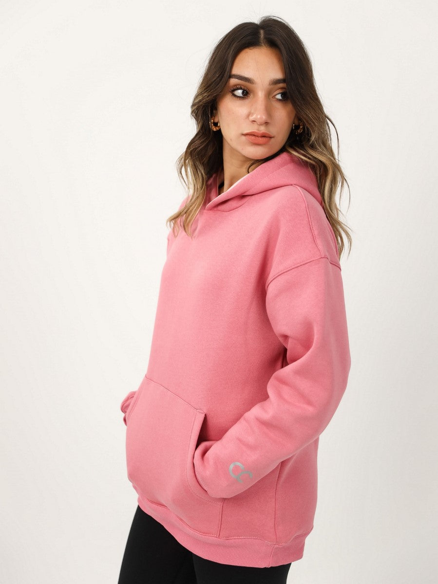 Shechick - Iconic Dusty Pink Over Sized Hoodie