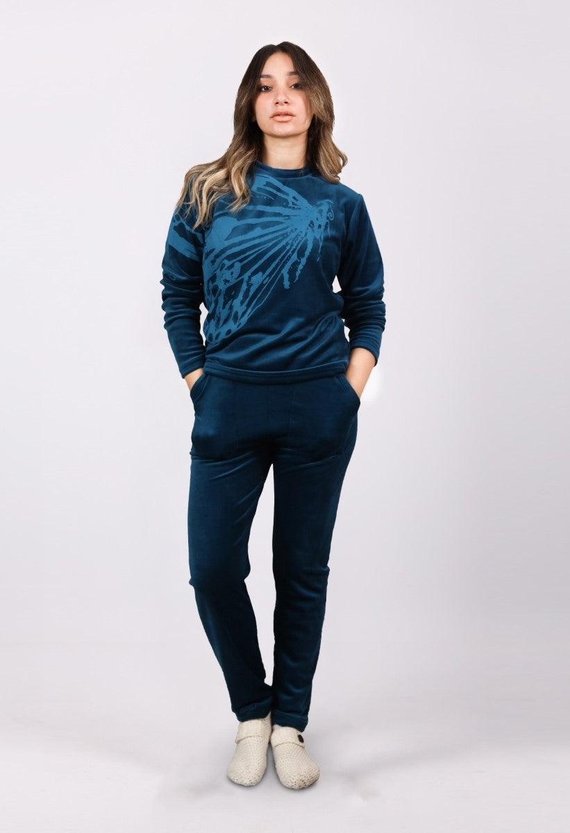 شيك شيك - طقم بيجاما  مطبوع للنساء