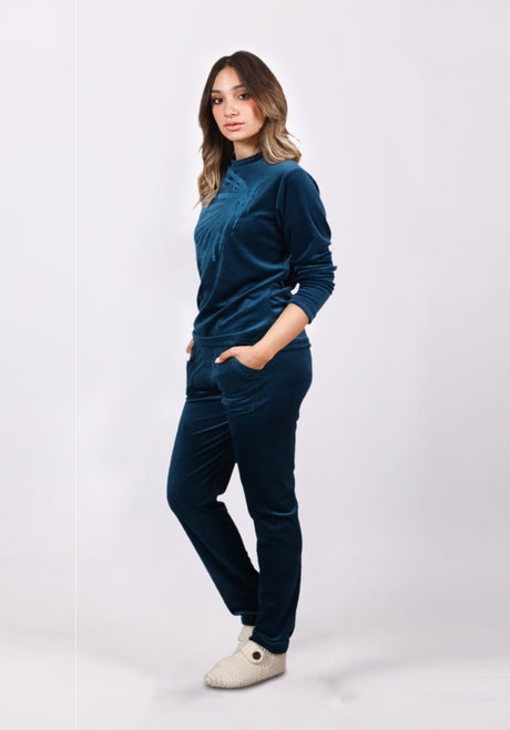 شيك شيك - طقم بيجاما  مطبوع للنساء