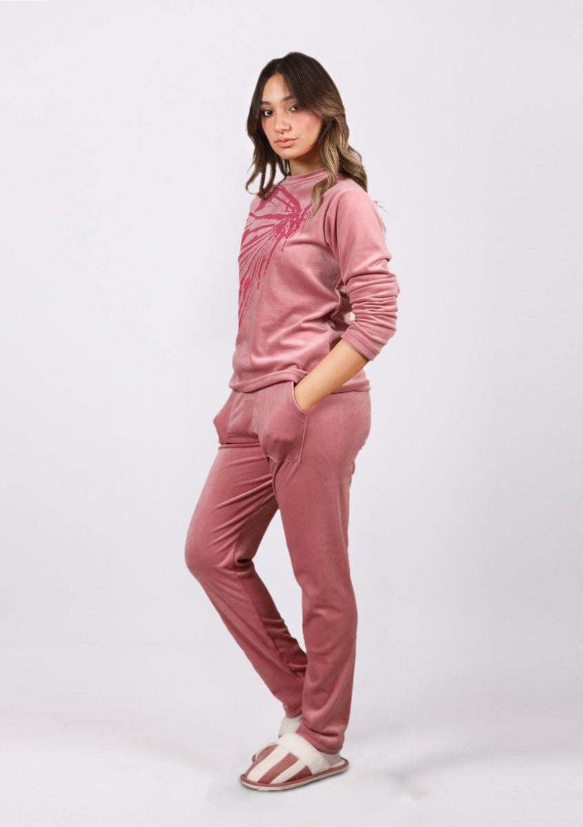 شيك شيك - طقم بيجاما  مطبوع للنساء