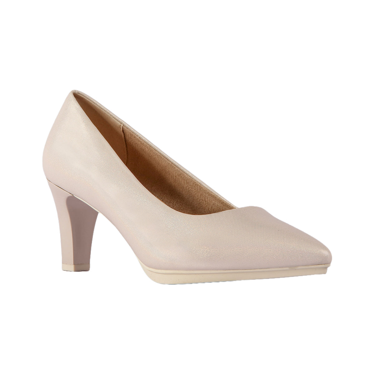 شو رووم - جزمة كعب جلدي للنساء