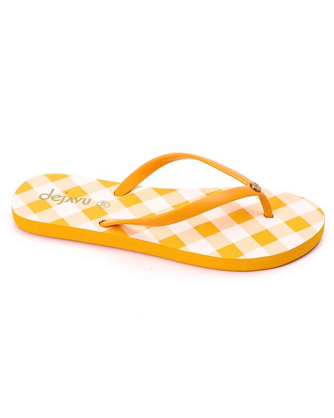 Dejavu - Summer Plaids One Thong Flip Flops