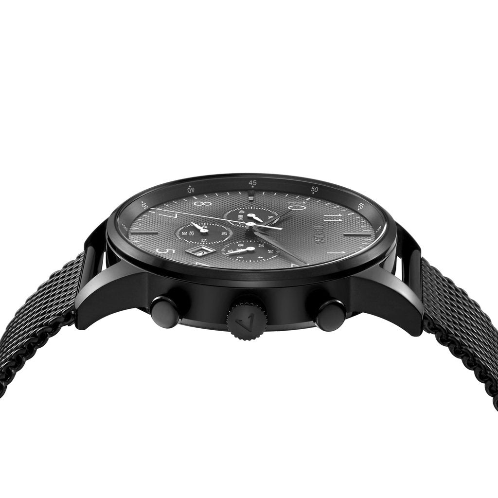 TRNDA STAINLESS STEEL MENS WATCH - TIMELESS BLACK & GRADIENT DIAL FASHION STATEMENT