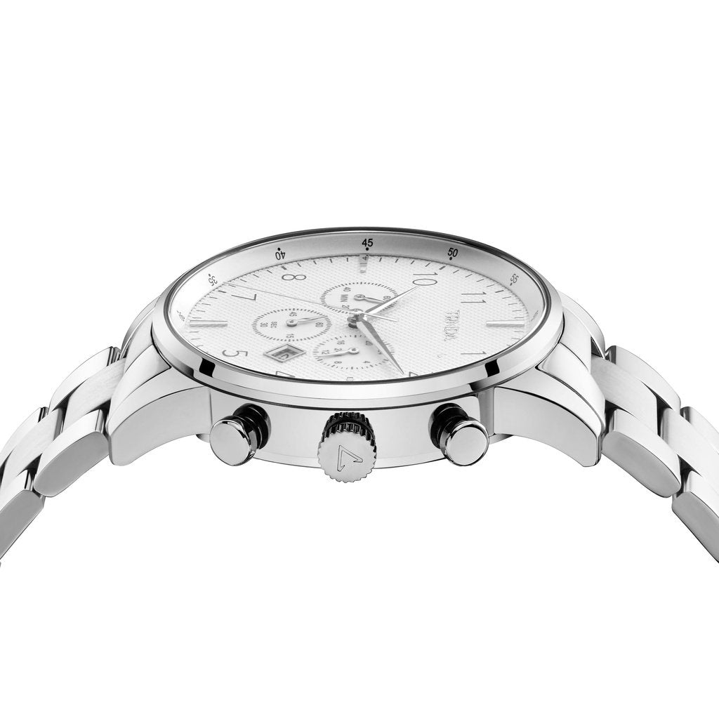 TRNDA STAINLESS STEEL MEN'S WATCH - TIMELESS STYLE & DURABILITY with Silver Dial and Band