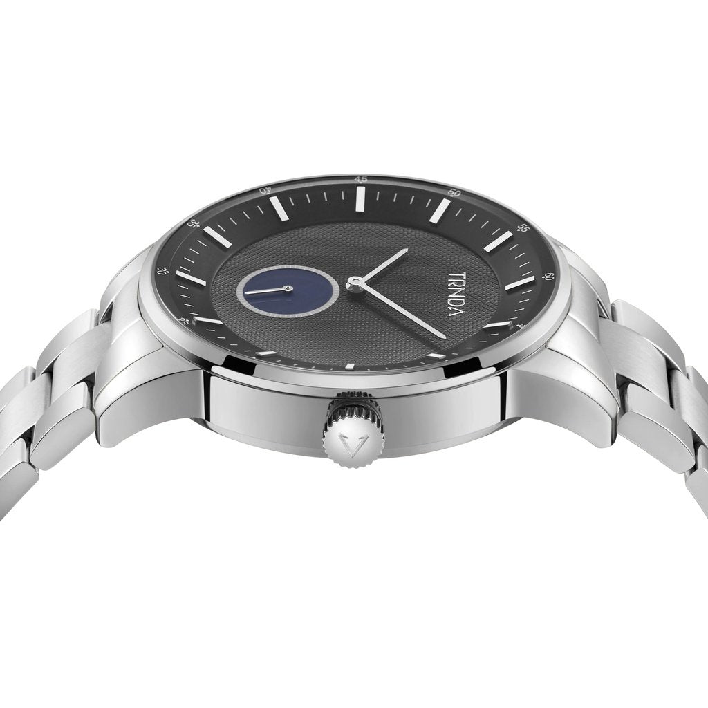 TRNDA STAINLESS STEEL MEN'S WATCH - TIMELESS GRADIENT GRAY DIAL & DURABLE SILVER BAND