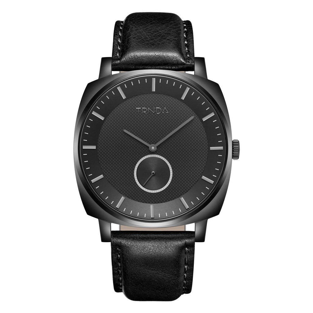 TRNDA SQUARE BLACK STAINLESS STEEL MEN'S WATCH - TIMELESS STYLE & RELIABLE FASHION STATEMENT