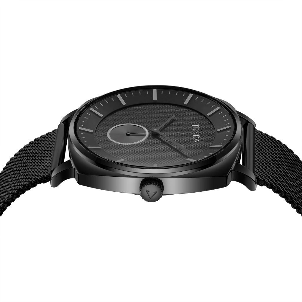 TRNDA SQUARE BLACK STAINLESS STEEL MEN'S WATCH - TIMELESS TRENDSETTER