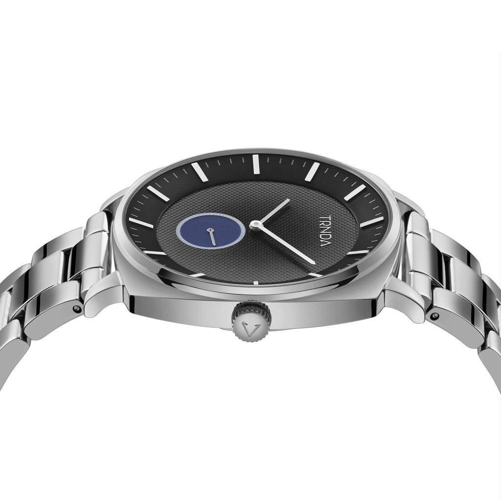 TRNDA SQUARE SILVER STAINLESS STEEL MEN'S WATCH - TIMELESS TRENDSETTER WITH GRADIENT DIAL