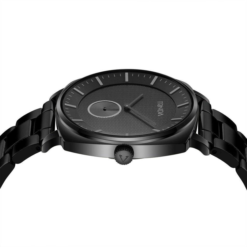 TRNDA STAINLESS STEEL SQUARE BLACK DIAL MEN'S WATCH - TIMELESS FASHION STATEMENT