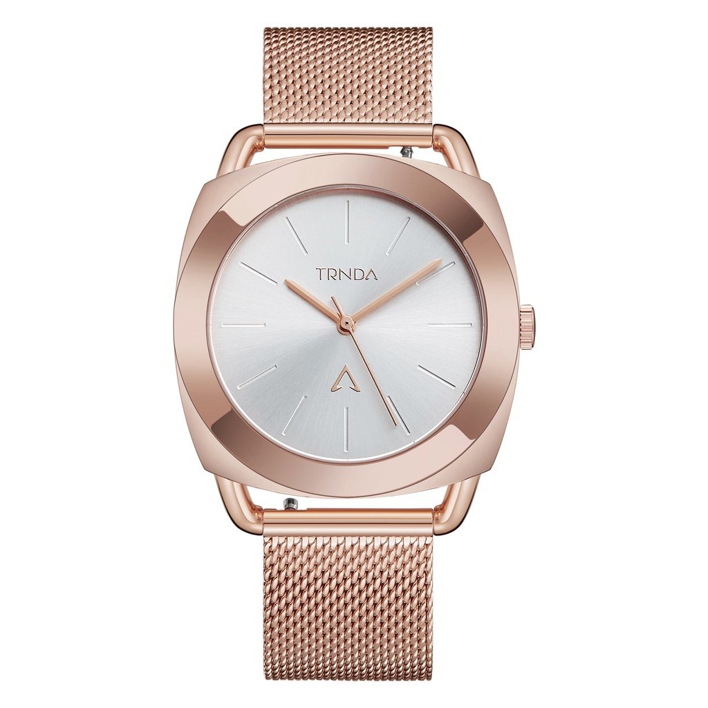 TRNDA Women's Watch with Rose Gold Stainless Steel Case and Rose Gold Stainless Steel Band