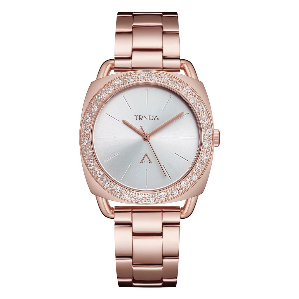 TRNDA Women's Watch with Rose Gold Stainless Steel Case and Rose Gold Stainless Steel Band