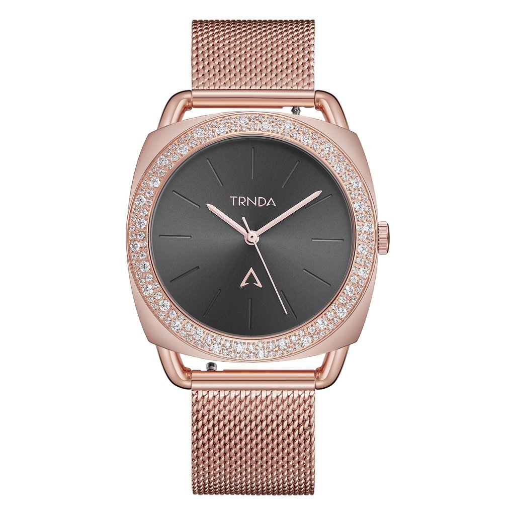 TRNDA Women's Watch with Rose Gold Stainless Steel Case and Rose Gold Stainless Steel Band