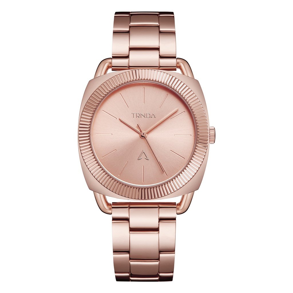 TRNDA Women's Watch with Rose Gold Stainless Steel Case and Rose Gold Stainless Steel Band