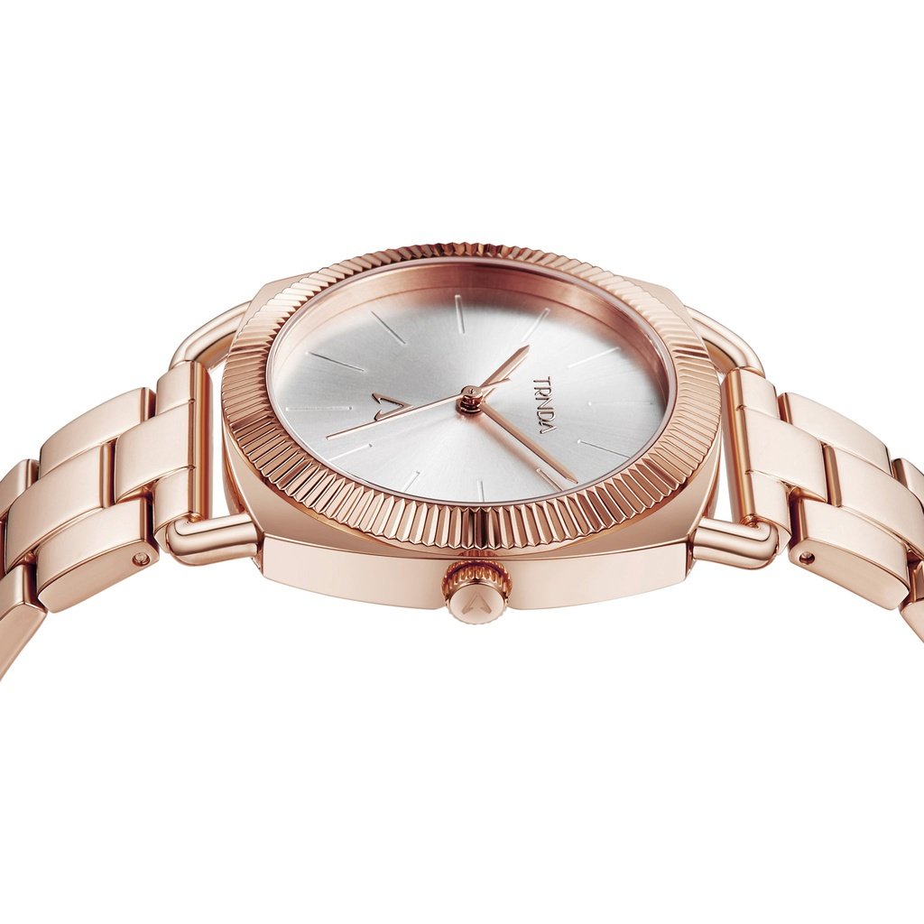 TRNDA Women's Watch with Rose Gold Stainless Steel Case and Rose Gold Stainless Steel Band