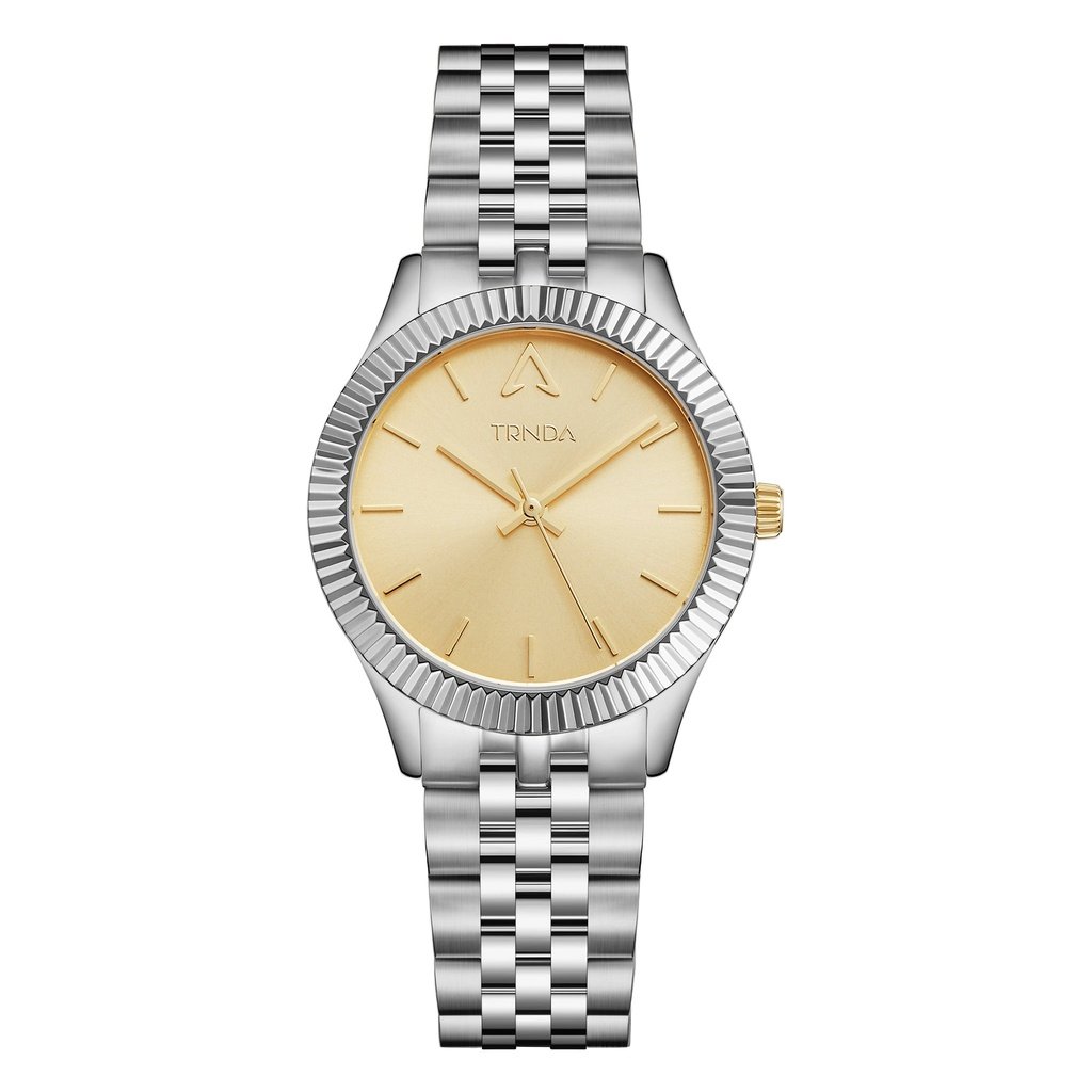 TRNDA Women's Watch with Silver Stainless Steel Case and Silver Stainless Steel Band