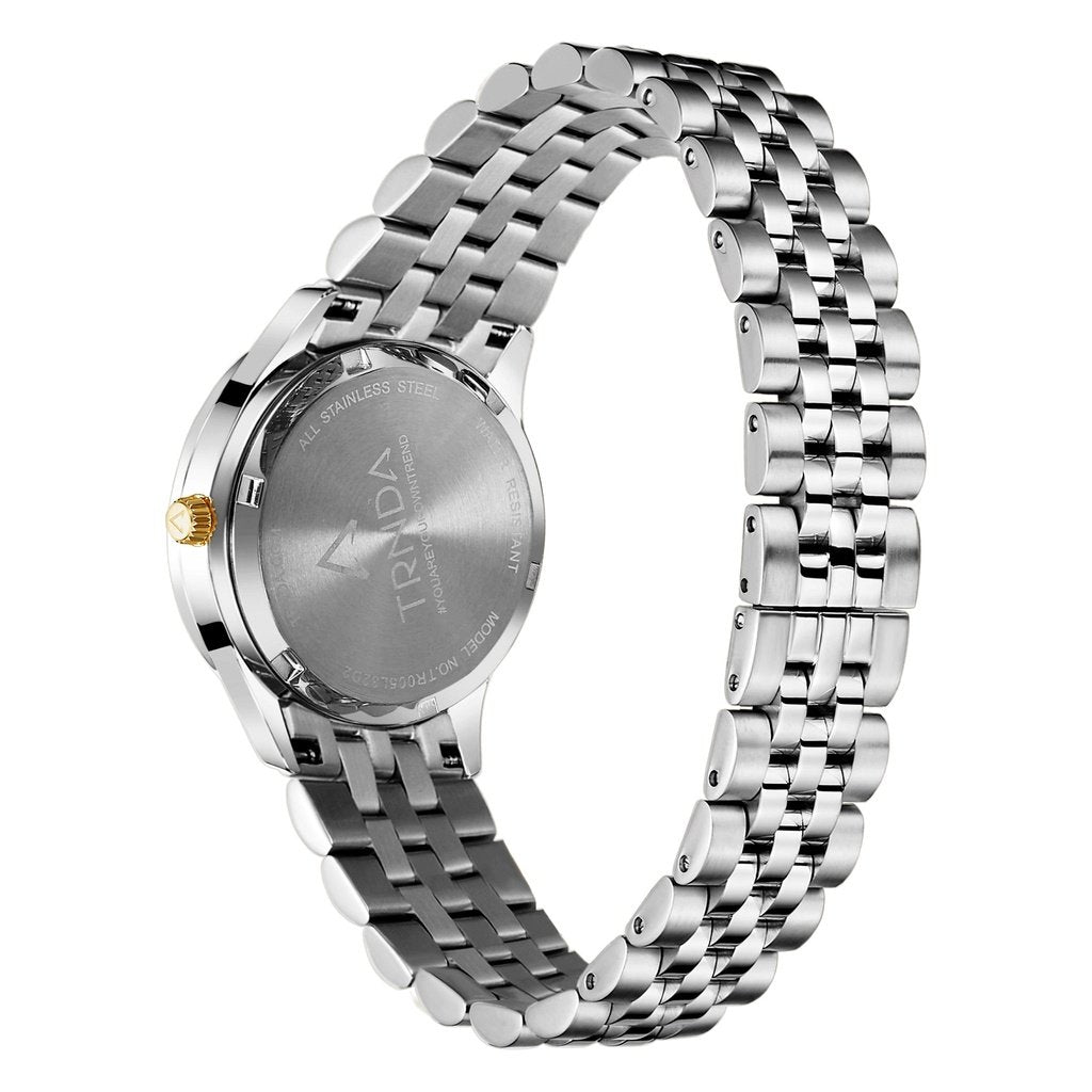 TRNDA Women's Watch with Silver Stainless Steel Case and Silver Stainless Steel Band