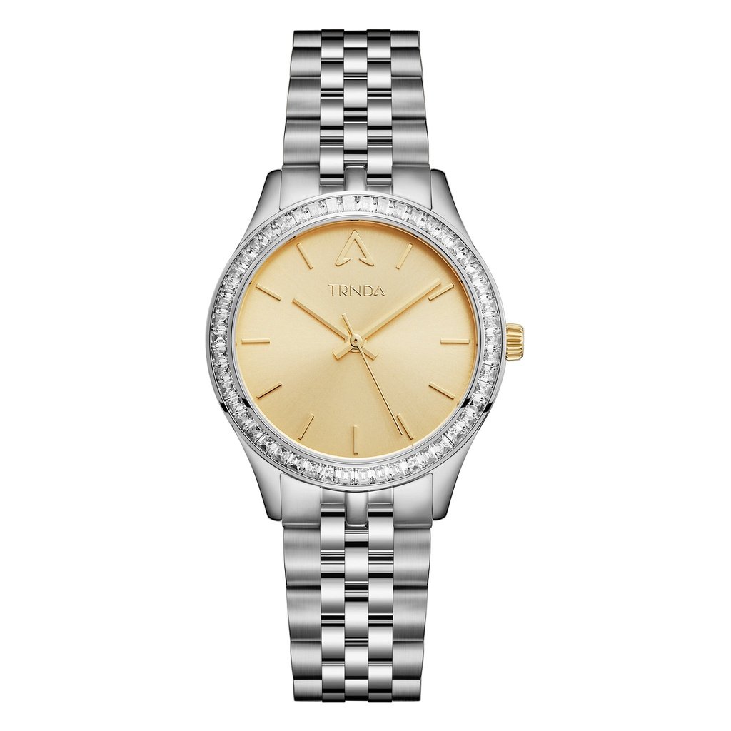 TRNDA Women's Watch with Silver Stainless Steel Case and Silver Stainless Steel Band
