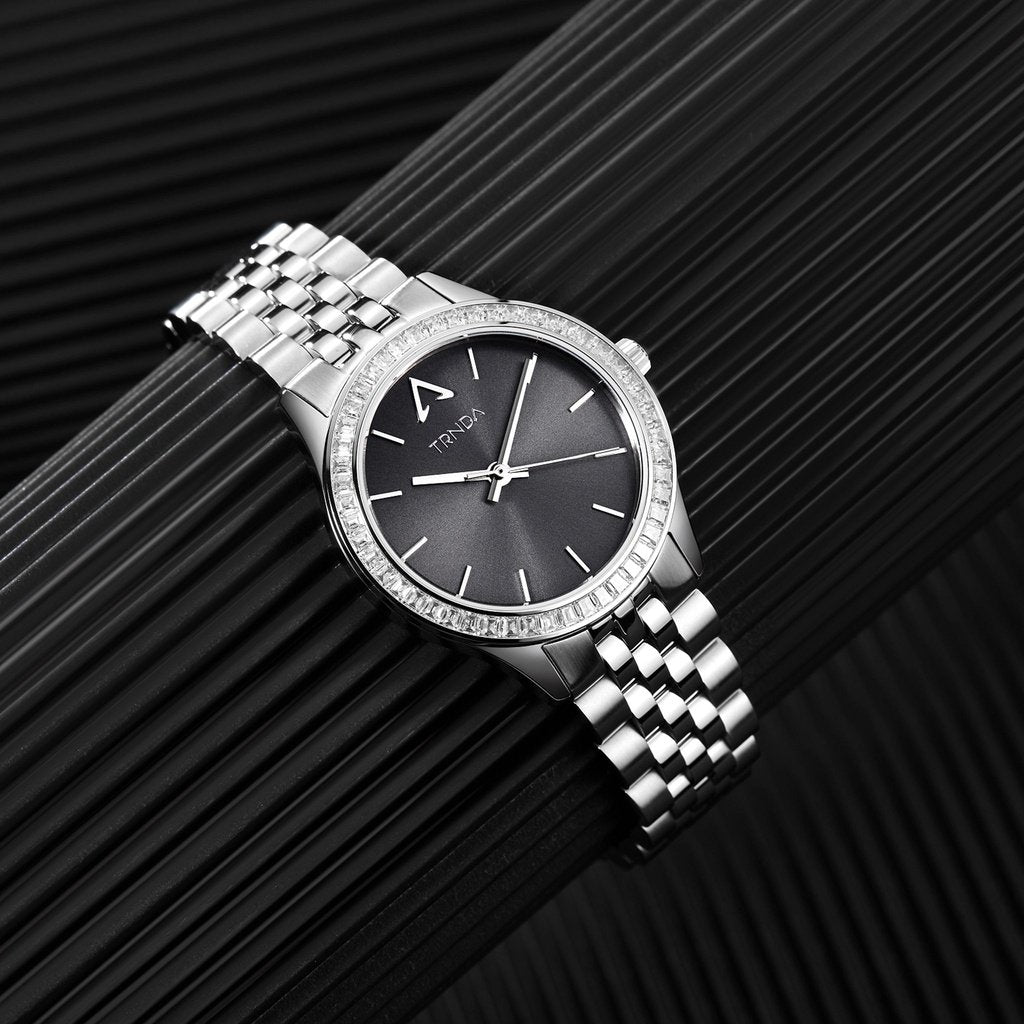 TRNDA Women's Watch with Silver Stainless Steel Case and Silver Stainless Steel Band