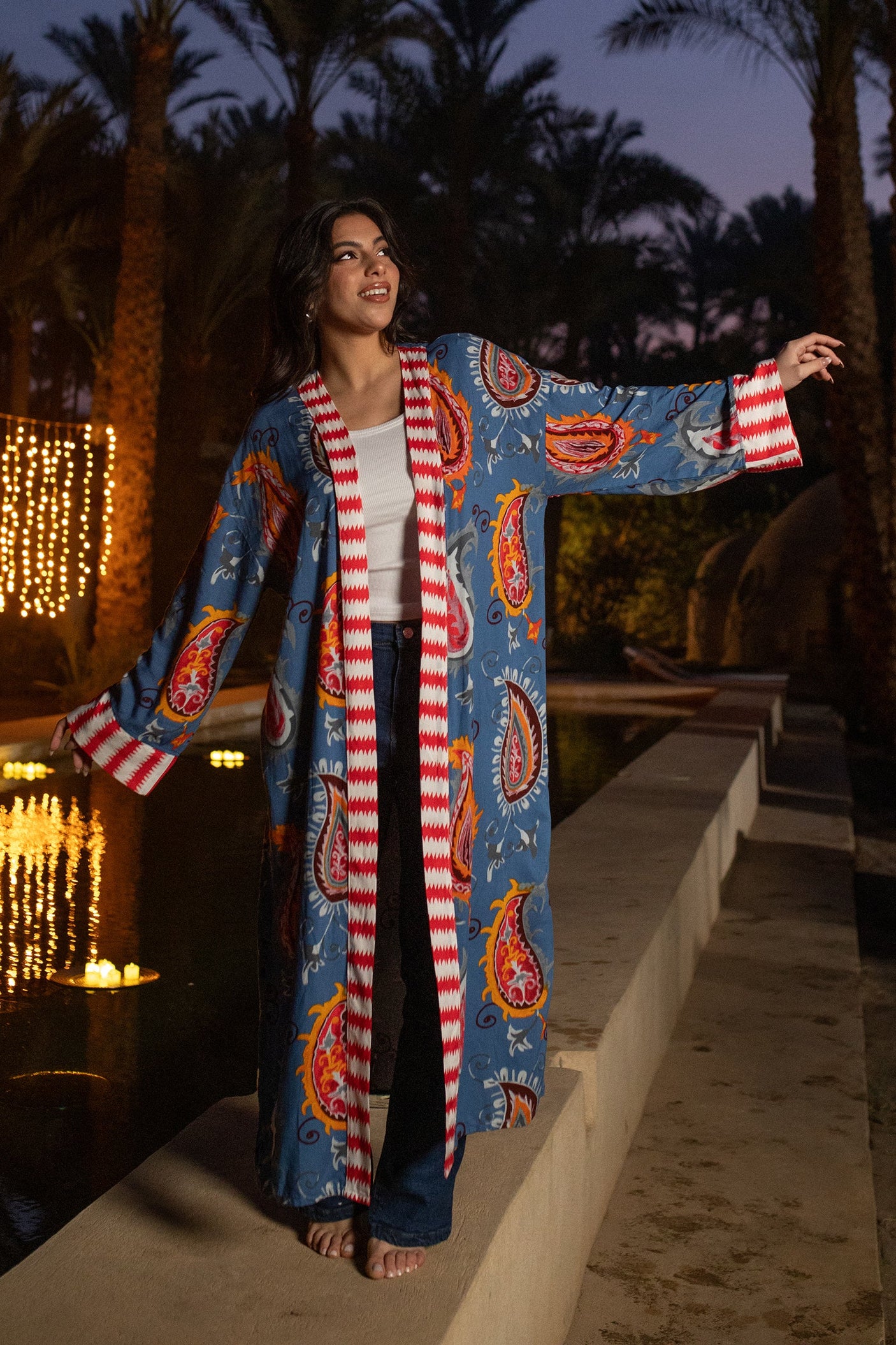 كارينا - كيمونو فيسكوز ملون