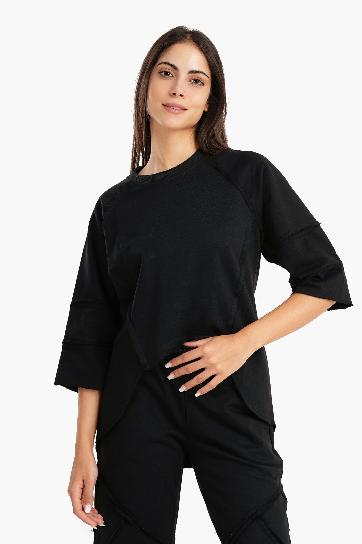 Carina -Lounge Sweatshirt with 3/4 Sleeves