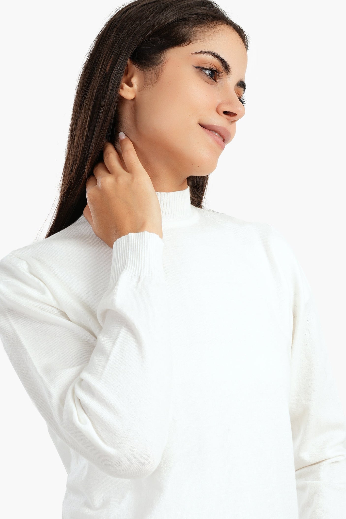 كارينا - بلوفر برقبة عالية  للنساء