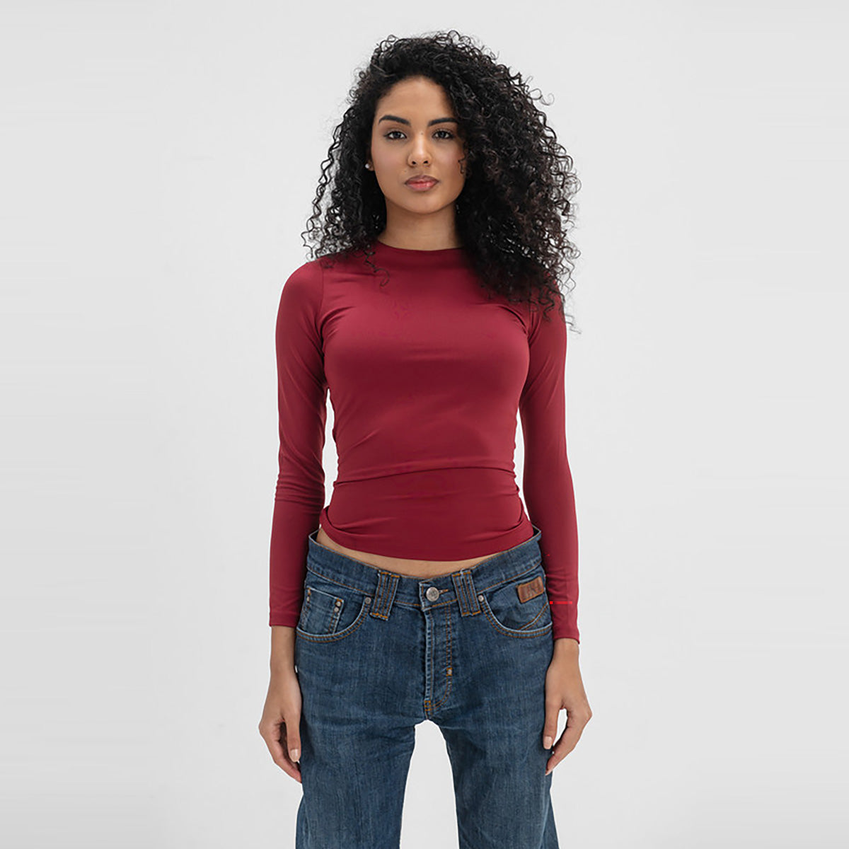 فيرمو - توب برقبة دائرية وأكمام طويلة للنساء