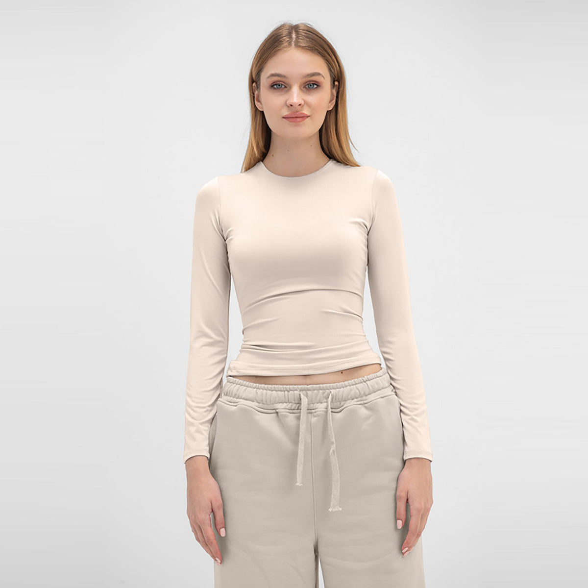 فيرمو - توب برقبة دائرية وأكمام طويلة للنساء