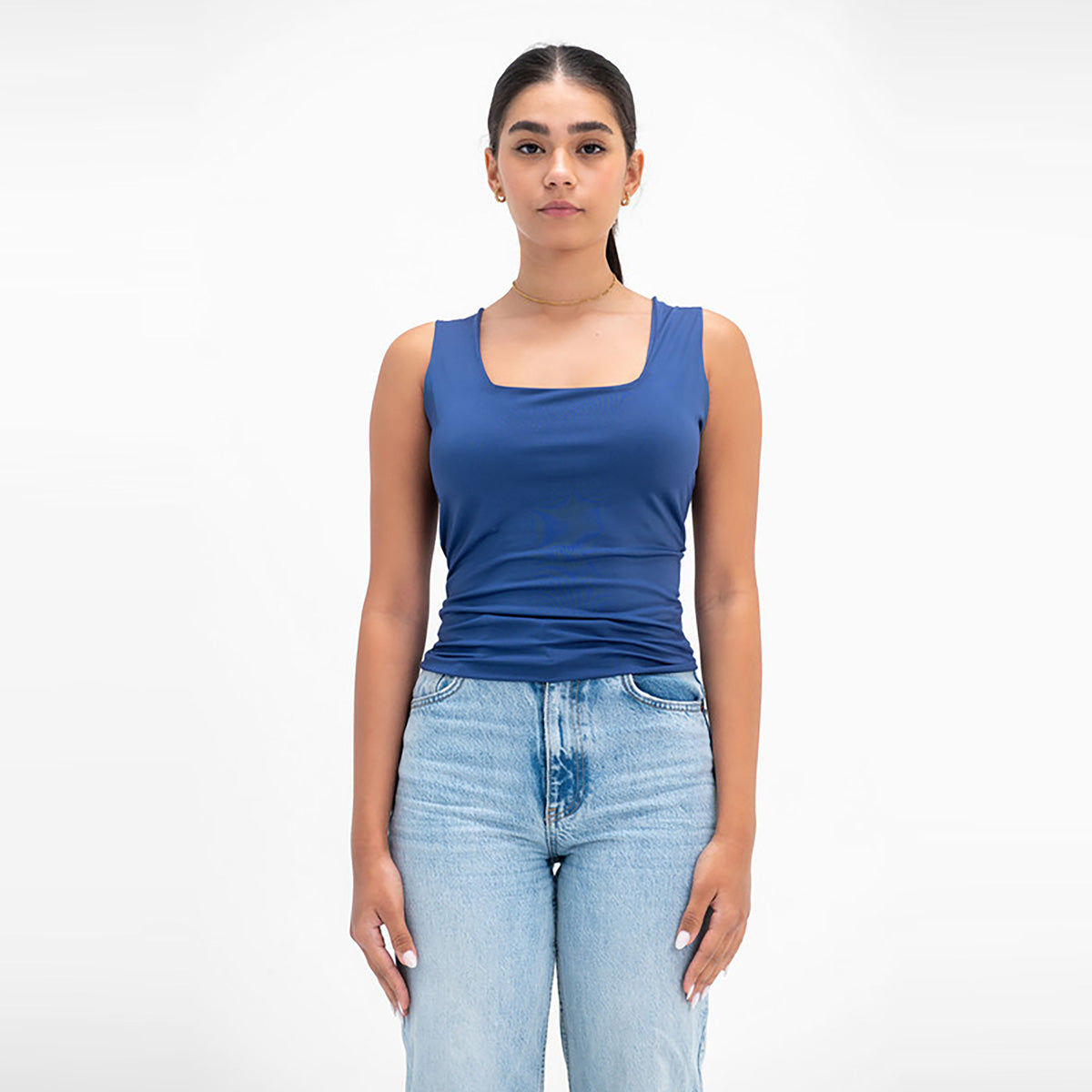 Virmo - Square Neck Double-Layer Tank Top for women