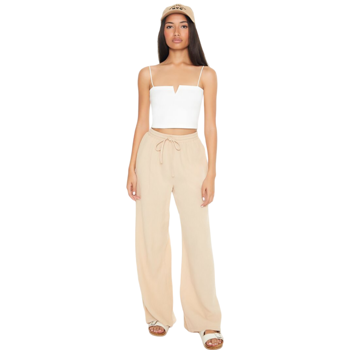 Forever 21 - Wide-Leg Drawstring Pants - Sold by FIG