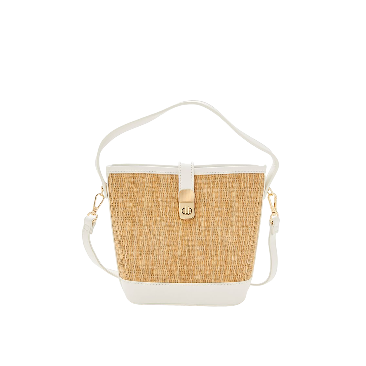 Forever 21 - Faux Leather & Straw Crossbody Bag - Sold by FIG