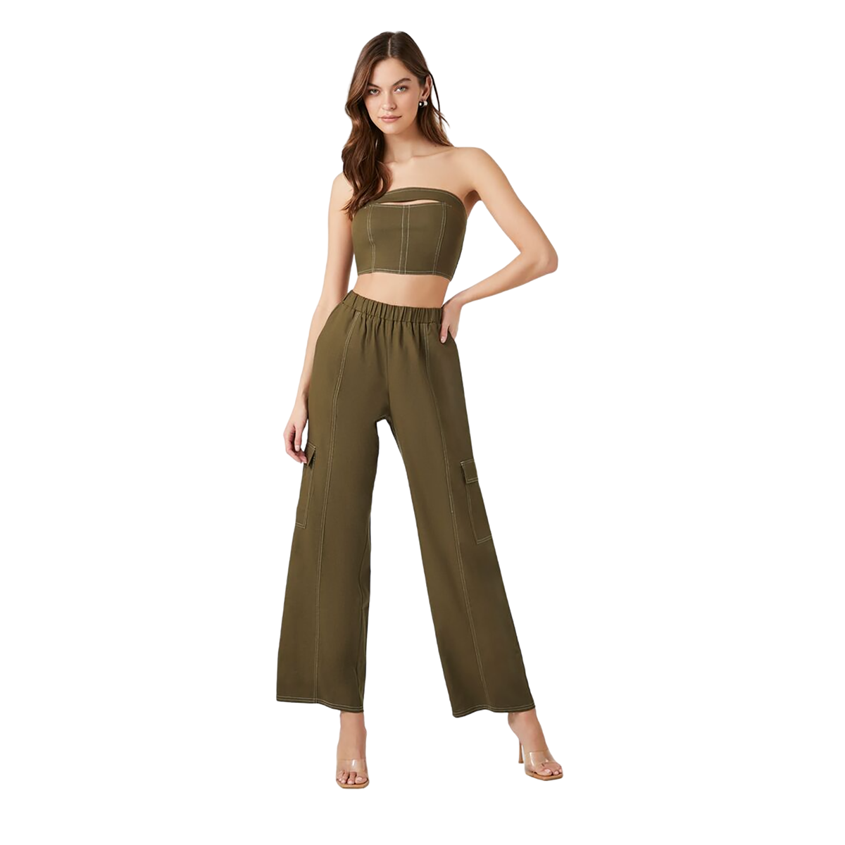 فوريفر 21 - طقم مكون من قطعتين للنساء - بيعت من قبل اف اي جي