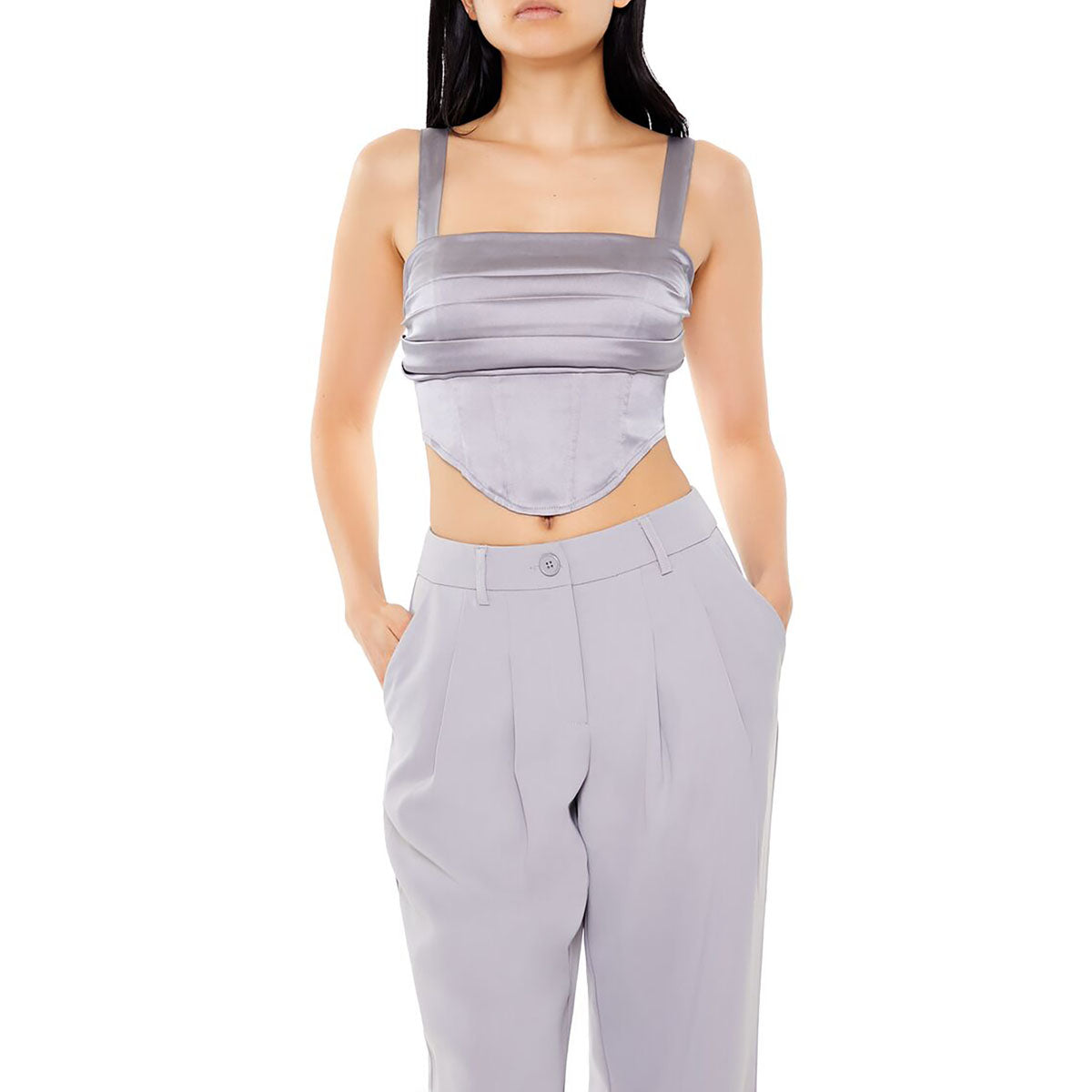 فور ايفر 21 - كروب توب ساتان للنساء - بيعت من قبل اف اي جي