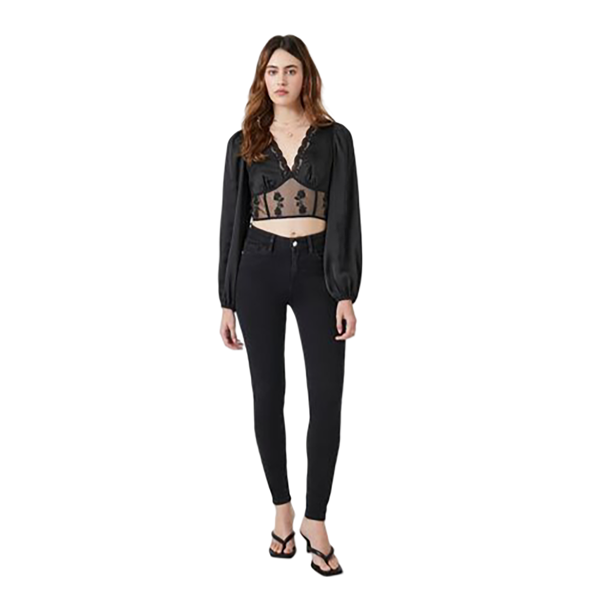 فوريفر 21 - بنطلون جينز سكيني للنساء - بيعت من قبل اف اي جي