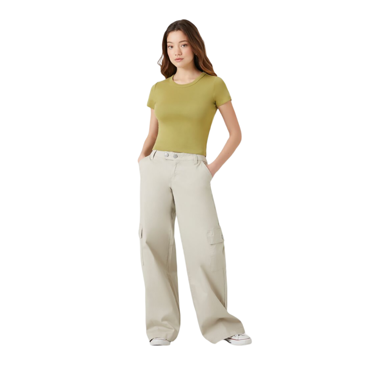 Forever 21 - Crew Neck Cropped Tee - Sold by FIG