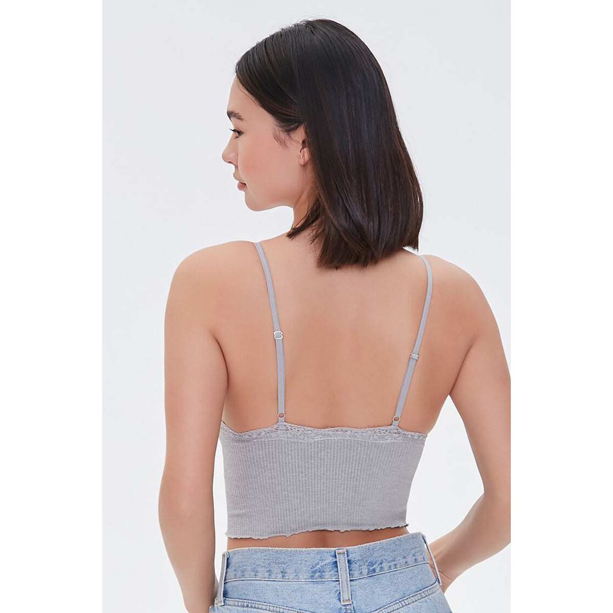 فوريفر 21 - حمالة صدر بدون خياطة بحواف من الدانتيل - بيعت من قبل اف اي جي