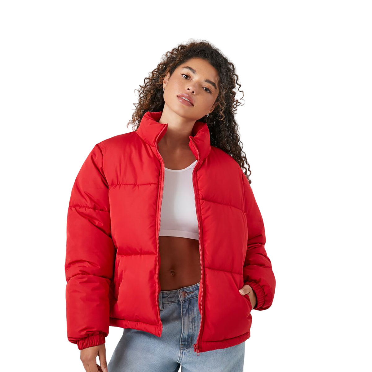 فور ايفر 21 - سترة منتفخة مبطنة للنساء - بيعت من قبل اف اي جي