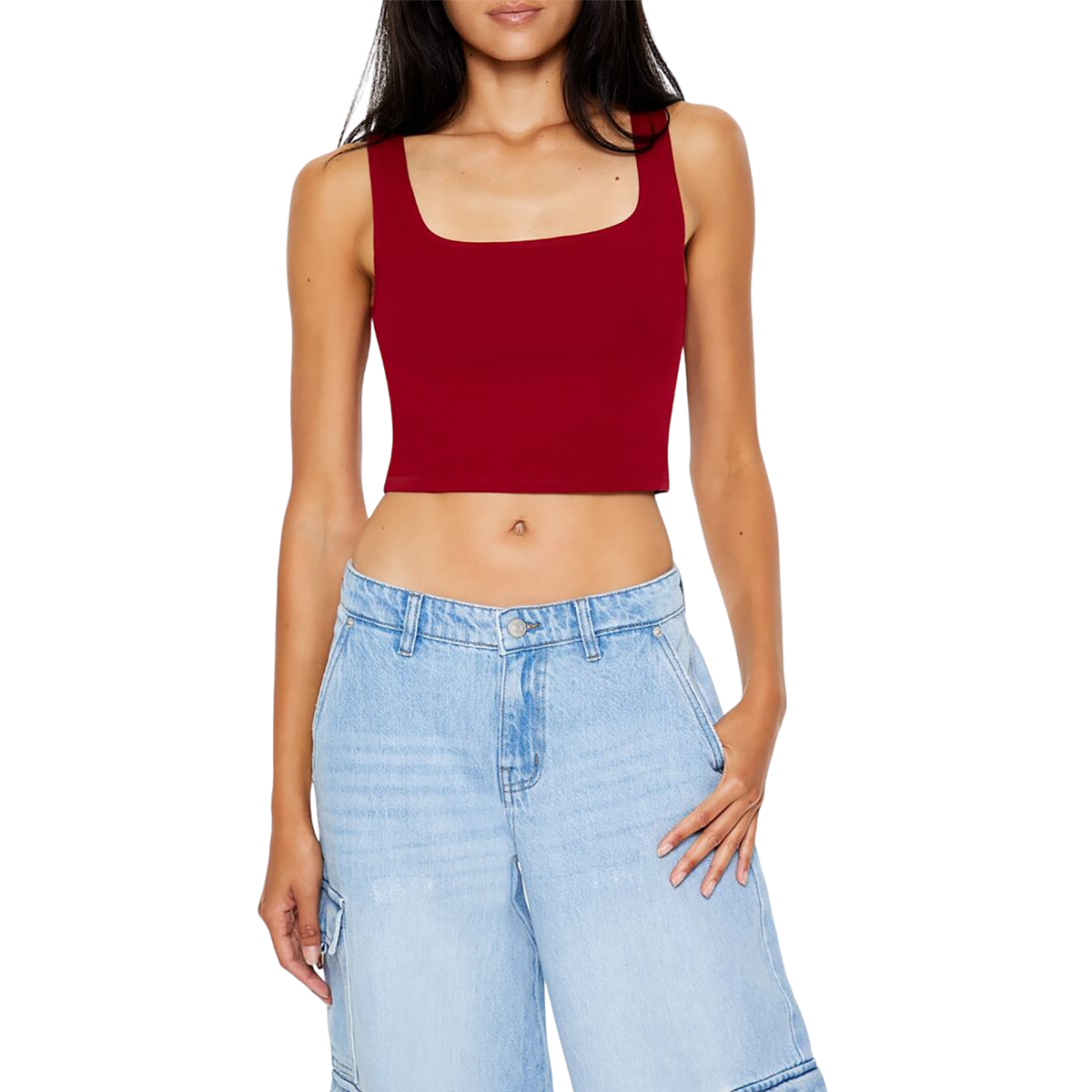 فور ايفر 21 - تانك توب قصير للنساء - بيعت من قبل اف اي جي