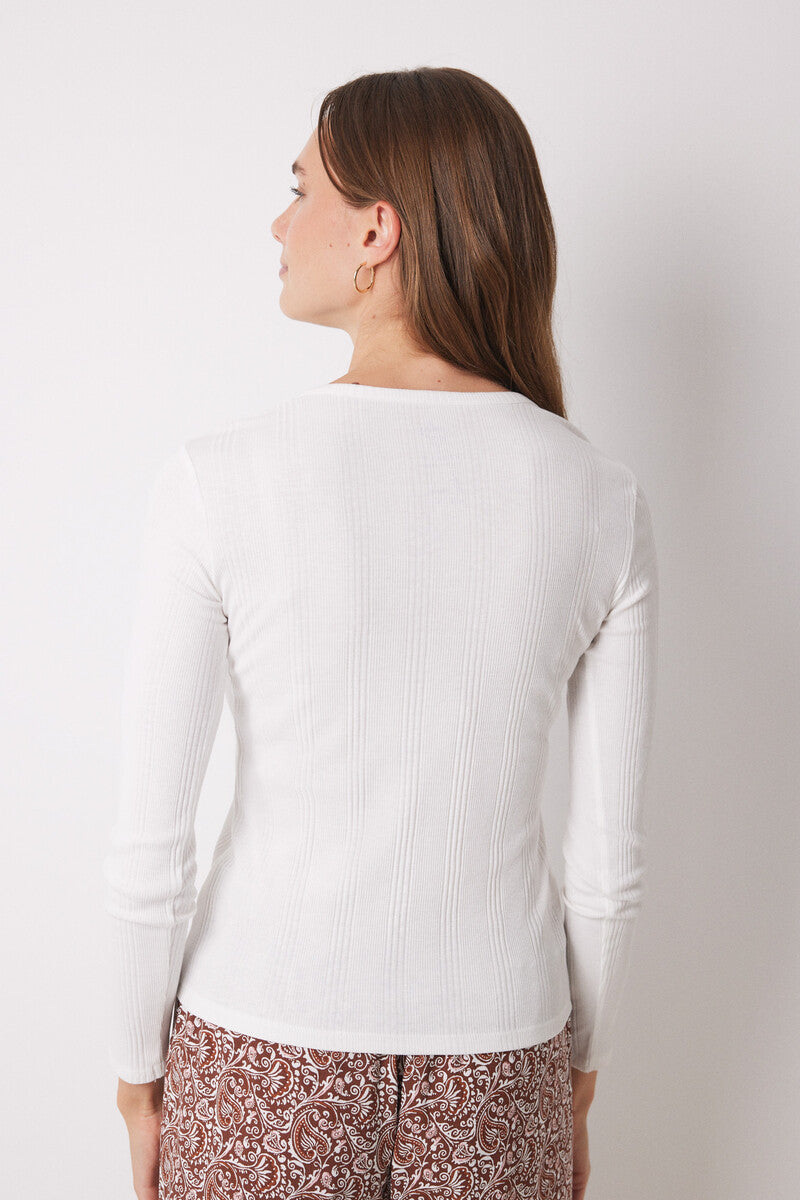 Women Secret - Long Sleeve Ribbed Shirt for women - Sold by FIG