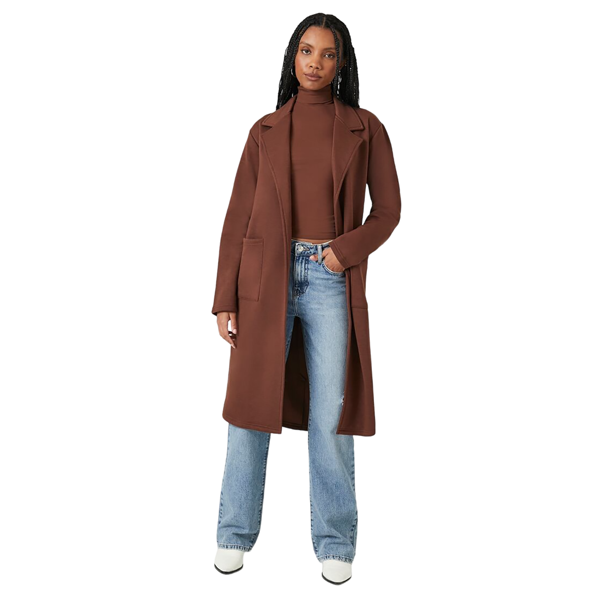 فور ايفر 21 - سترة منفضة الصوف للنساء - بيعت من قبل اف اي جي