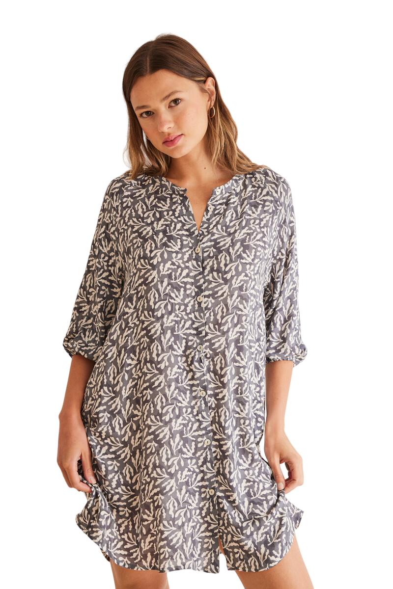Women Secret - Midi Sleep Shirt With Seaweed Print for women - Sold by FIG