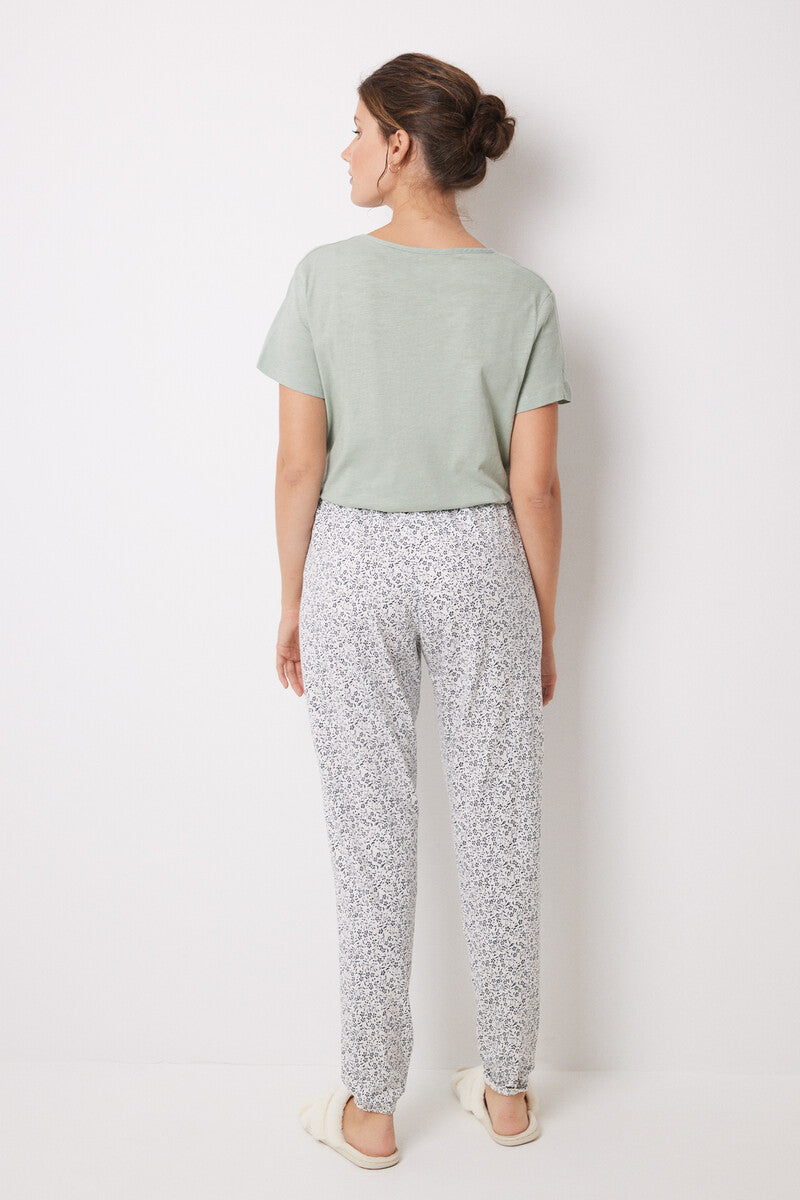 Women Secret - Flower Print Skinny Pajamas Pants for women - Sold by FIG