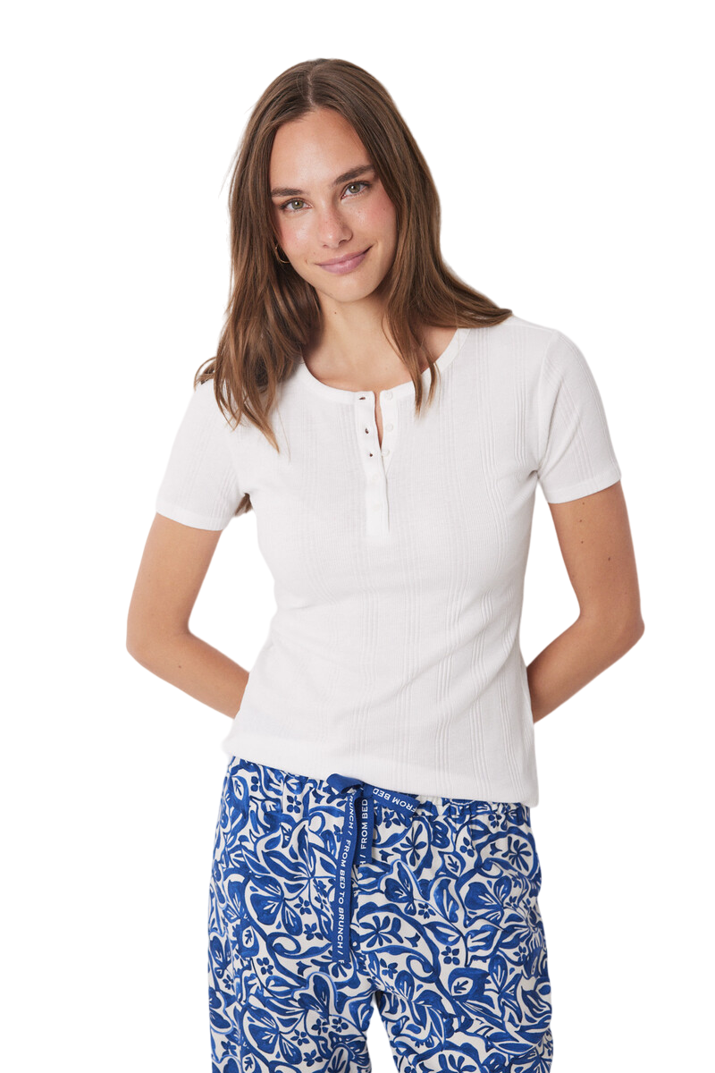 Women Secret - Ribbed Short Sleeve T-Shirt for women - Sold by FIG