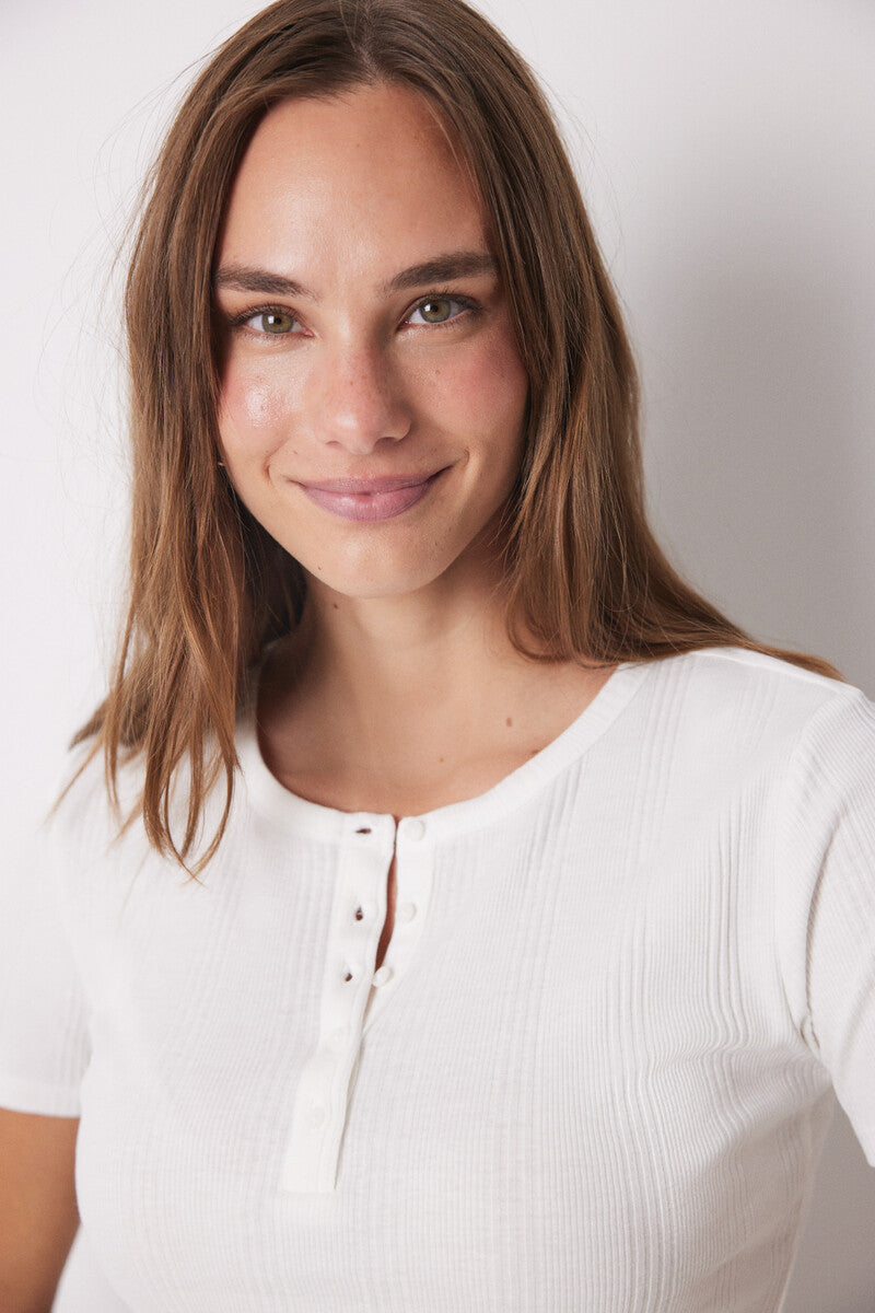 Women Secret - Ribbed Short Sleeve T-Shirt for women - Sold by FIG