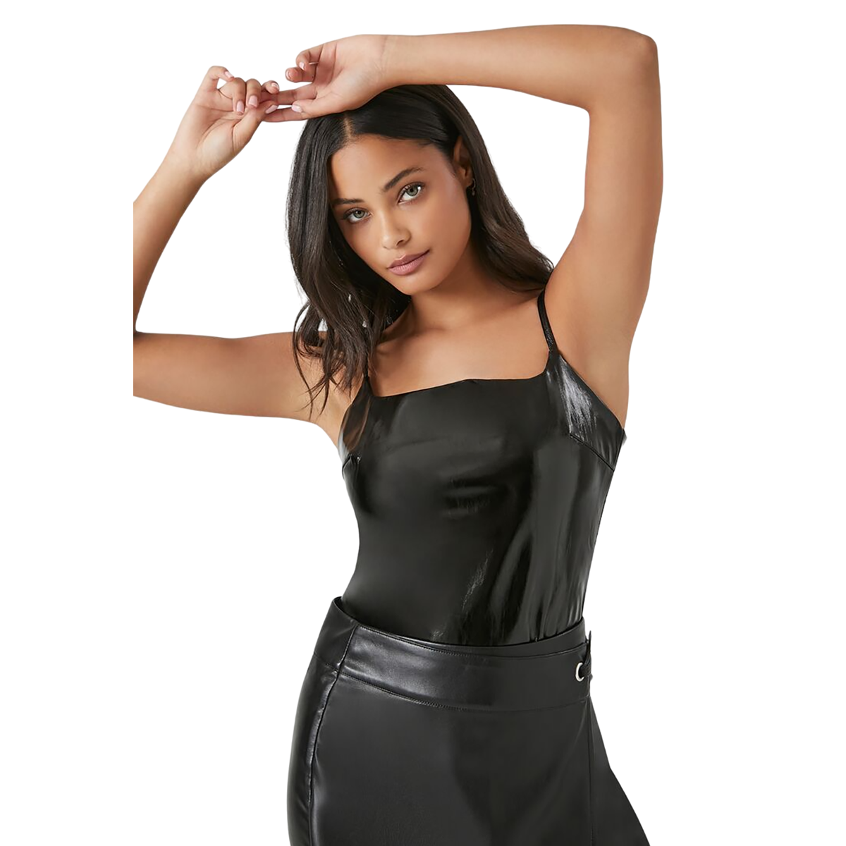 فور ايفر 21 - بدلة داخلية من الجلد للنساء - بيعت من قبل اف اي جي