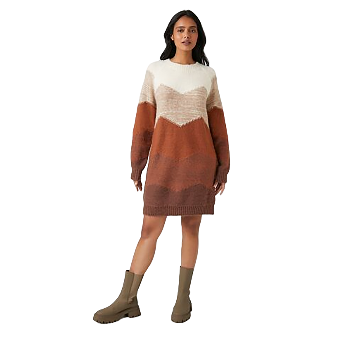 فوريفر 21 - فستان سترة شيفرون صغير - بيعت من قبل اف اي جي