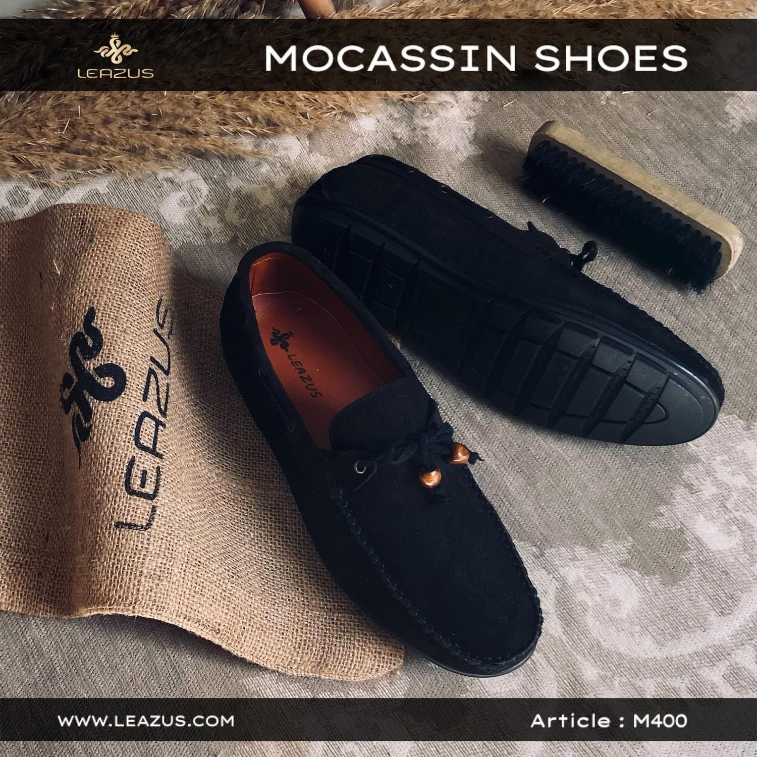 Leazus - LEATHER MOCCASIN SHOES - M400