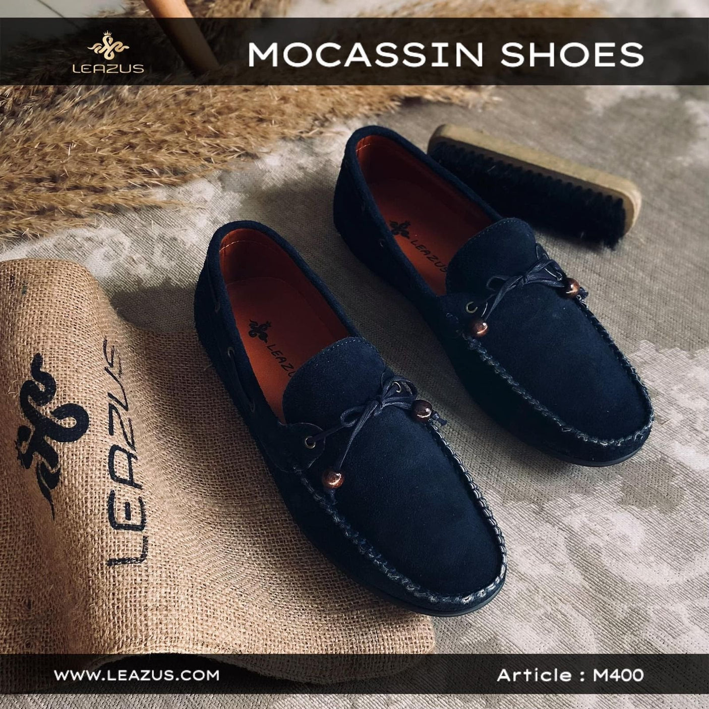 Leazus - LEATHER MOCCASIN SHOES - M400
