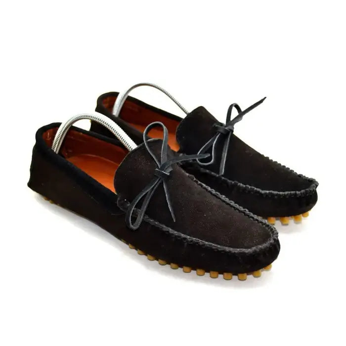 Leazus - LEATHER MOCCASIN SHOES - M100 BLACK